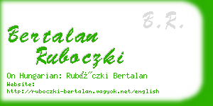 bertalan ruboczki business card